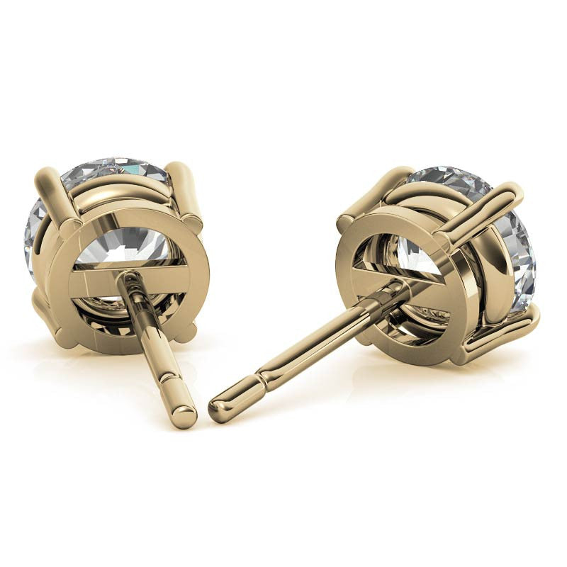 0.50 CTW Lab Grown Diamond Stud Earrings | G-VS Clarity | 14K White or Yellow Gold